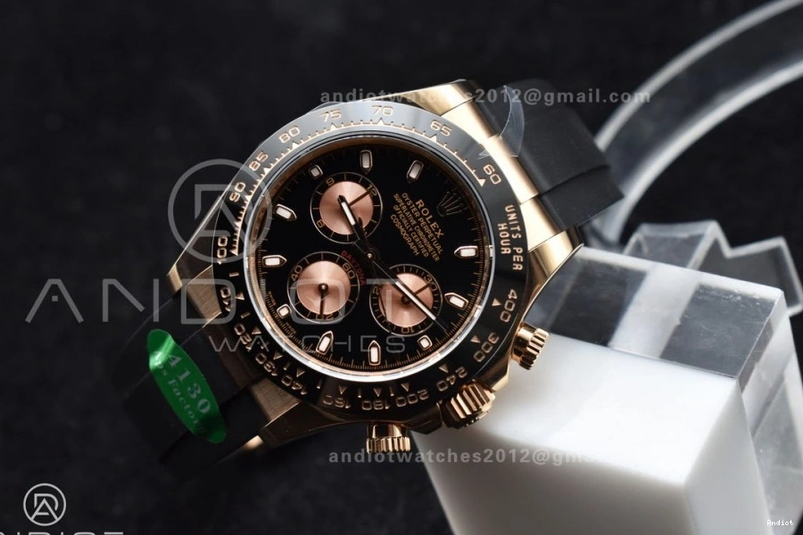 on Edition SH4130 Black Rubber RG Strap Oysterflex 1:1 116518 APSF Best Daytona Dial 0515